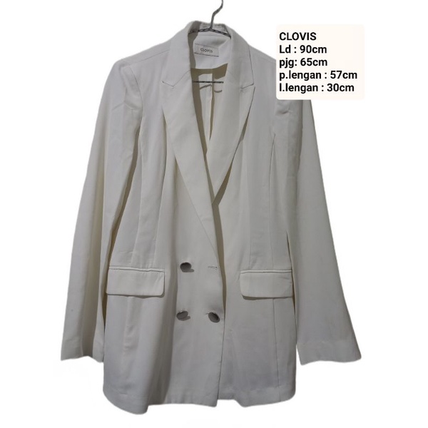 Blazer putih second CLOVIS