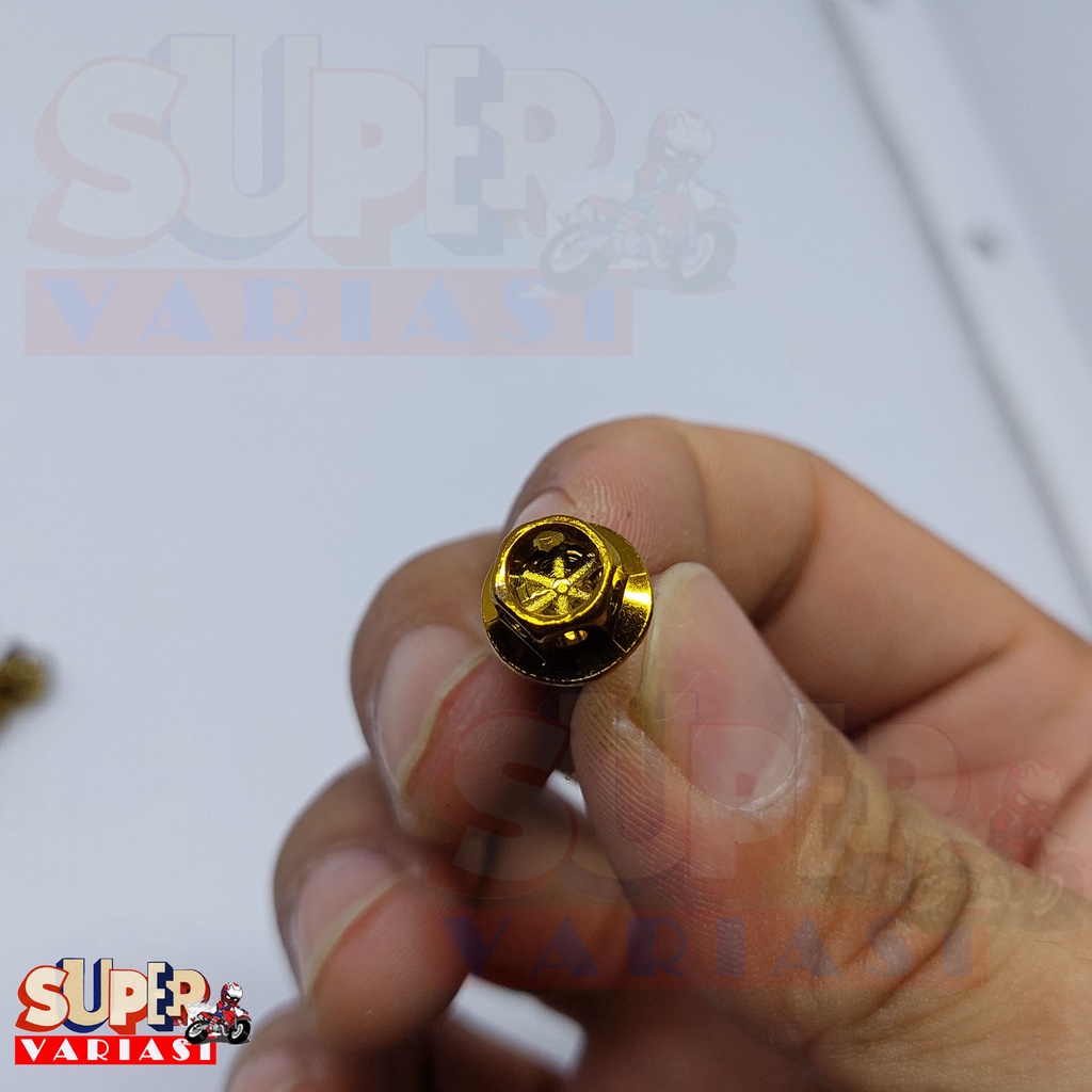 Baut probolt master rem flower gold probolt cover master rem 2 pcs asli baut baja