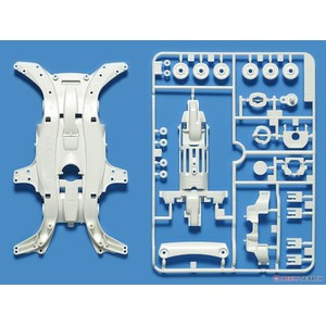 Tamiya #95283 - MA Reinforced Chassis Set (White) (Mini 4WD)