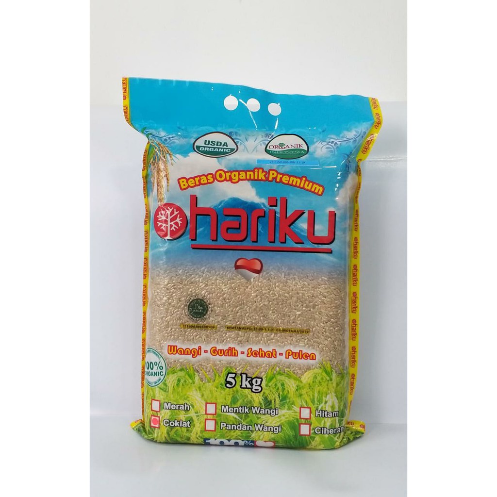 

Hariku, Organic Brown Rice 5kg (Beras Coklat Organik)