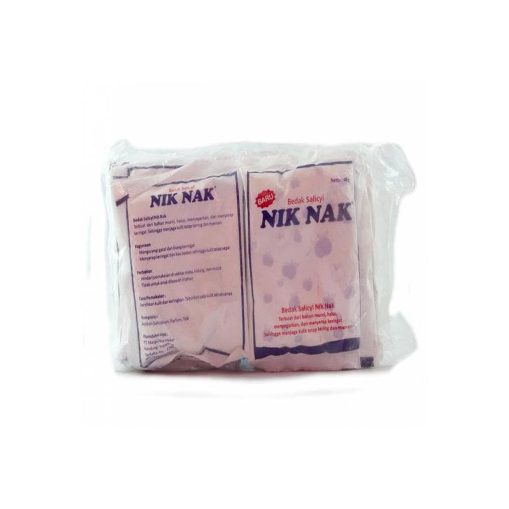 Bedak Salicyl Nik Nak Sachet Isi 12 Gatal Biang Keringat