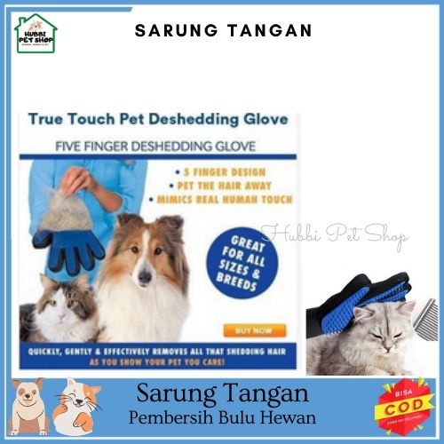 Sarung Tangan Sikat Grooming - Sisir Mandi Kucing Anjing Pet Grooming