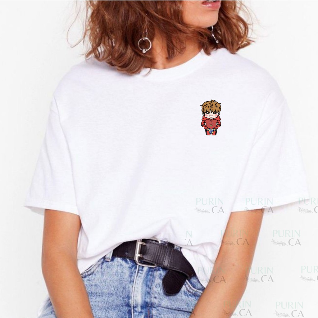 Baju Kaos Wanita BT21 V Taehyung Tata Cute Cartoon