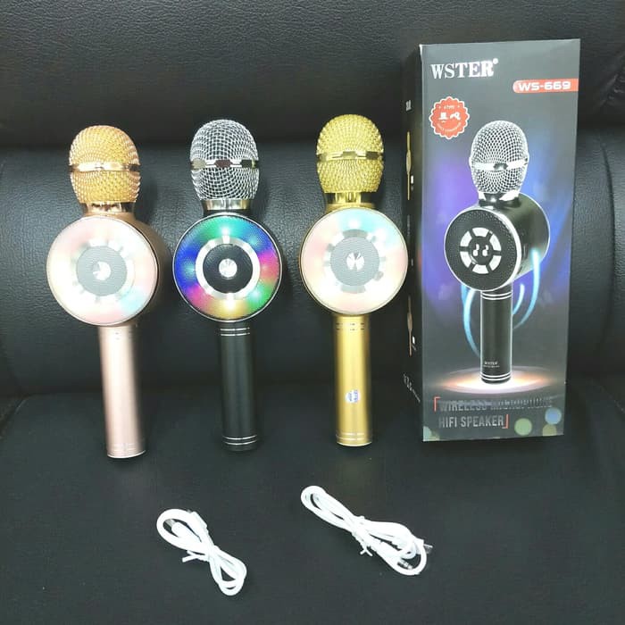 Mic Karaoke KTV Mikrofon Wireless Bluetooth WSTER WS669 , WS-669 SMULE