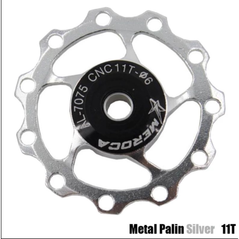 Meroca Pulley RD Bearing 11T Pullay RD Sepeda Silver