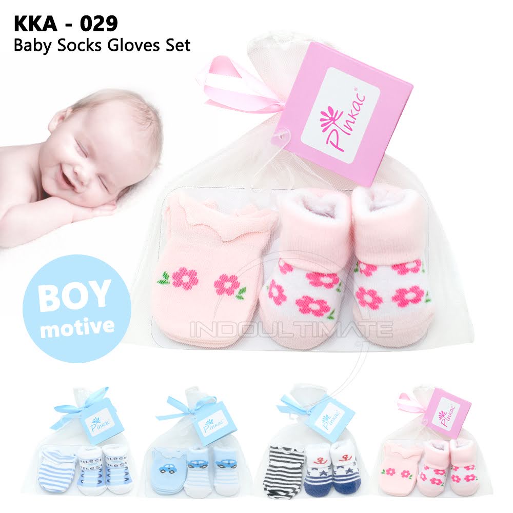 2in1 Set Kaos Kaki dan Sarung Tangan Bayi Newborn KKA-029 Kado Bayi Baru Lahir Hampers Kado Bayi Baru Lahir 2in1 Set Sarung Tangan Bayi dan Kaos Kaki Bayi