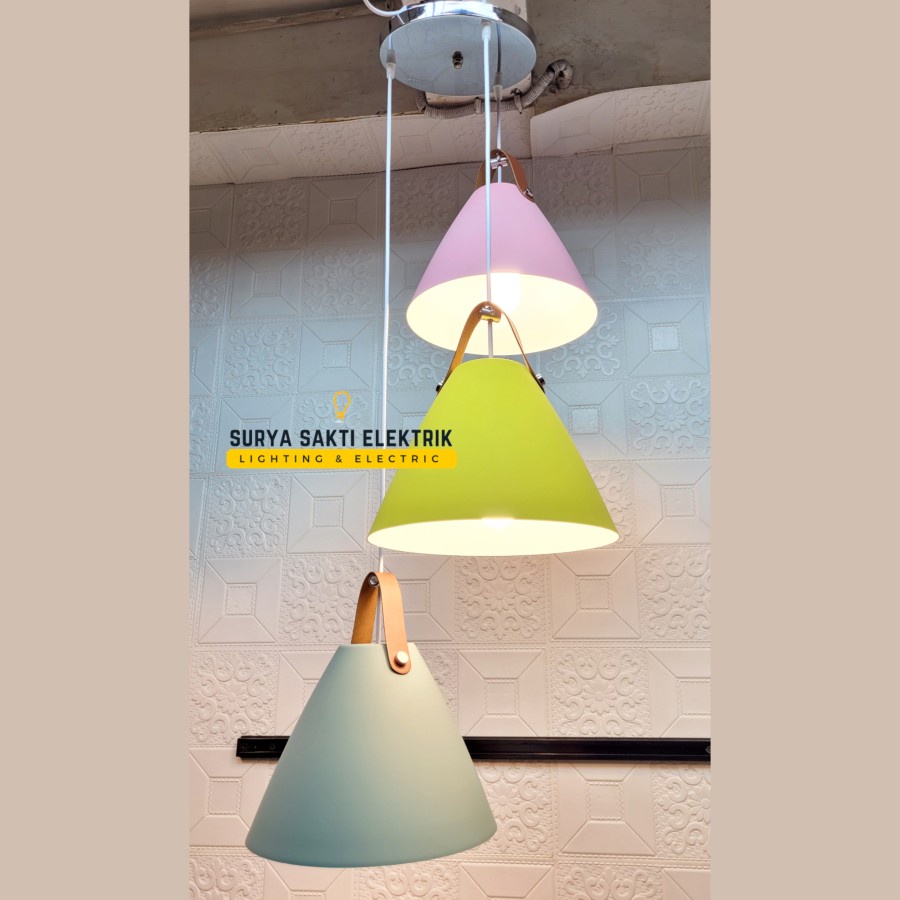 LAMPU GANTUNG HIAS MINIMALIS 3 IN 1 WARNA WARNI PANTRY CAFE