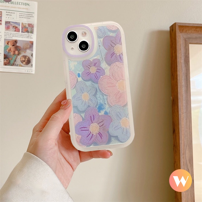 Soft Case TPU Motif Bunga Retro Untuk OPPO Reno 7Z 5 6 7 4 4F 4Lite A95 A16K A54 A72 A92 A15 A96 A5S A16 A1K A72 A16E A53 A5S A12 A5S A11 A53 A5S A33 A3