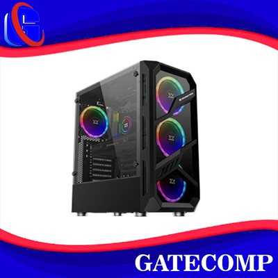 Casing Komputer XigmaTek Include 4 Fan RGB Lamiya - PC Case Gaming