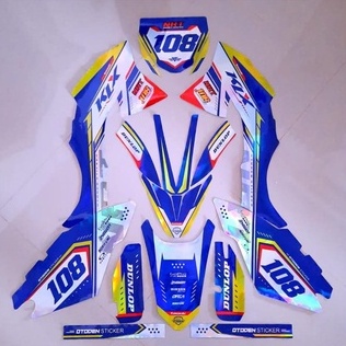 Decal Stiker KLX BF 150 / KLX BF SE EXTREME / DTRACKER 150 NEW SUPERMOTO Full Body HOLOGRAM / CRHOME