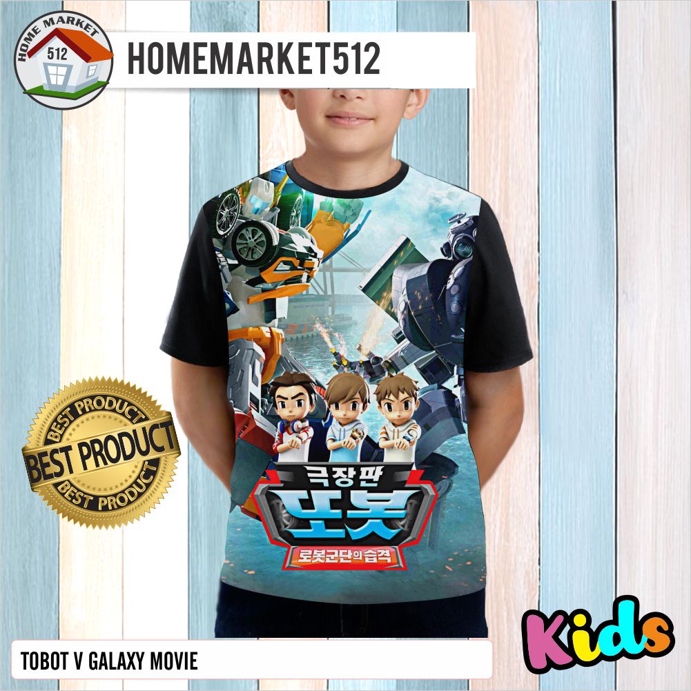 Kaos Anak Kartun Tobot V Galaxy Movie - Kaos Anak Lucu | HOMERMARKET-0