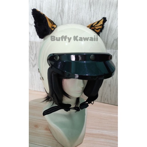 Tiger Leopard aksesories helm nekomimi cosplay halloween rider motor