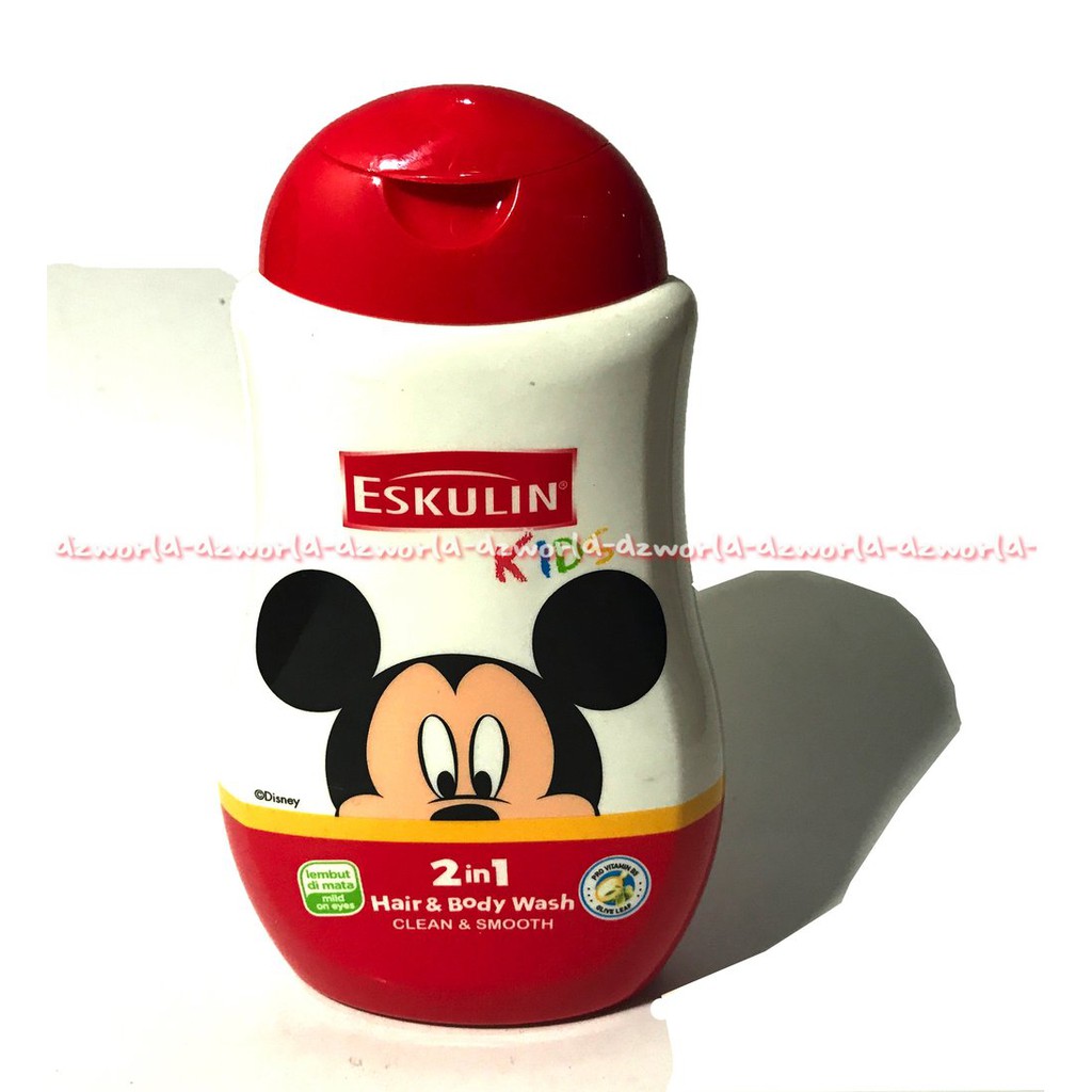 Eskulin Kids Sabun Shampoo 280ml Mickey Mouse Minnie Mouse Disney 2in1 Mikey Mose Mini Soap Shampoo Anak