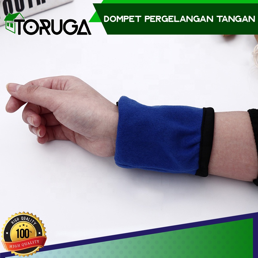 WRIST WALLET 1 PAK ISI 3  DOMPET PERGELANGAN TANGAN OLAHRAGA SENAM