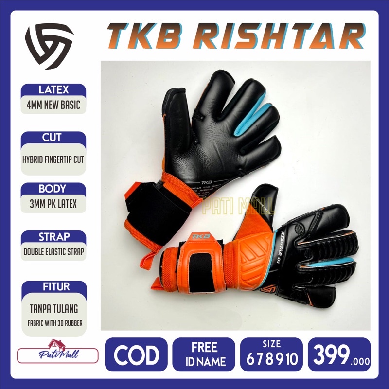 TKB V RISHTAR 2022 Series Sarung Tangan Kiper Impor ARES MEDUSA POSEIDON (FREE ID NAME)