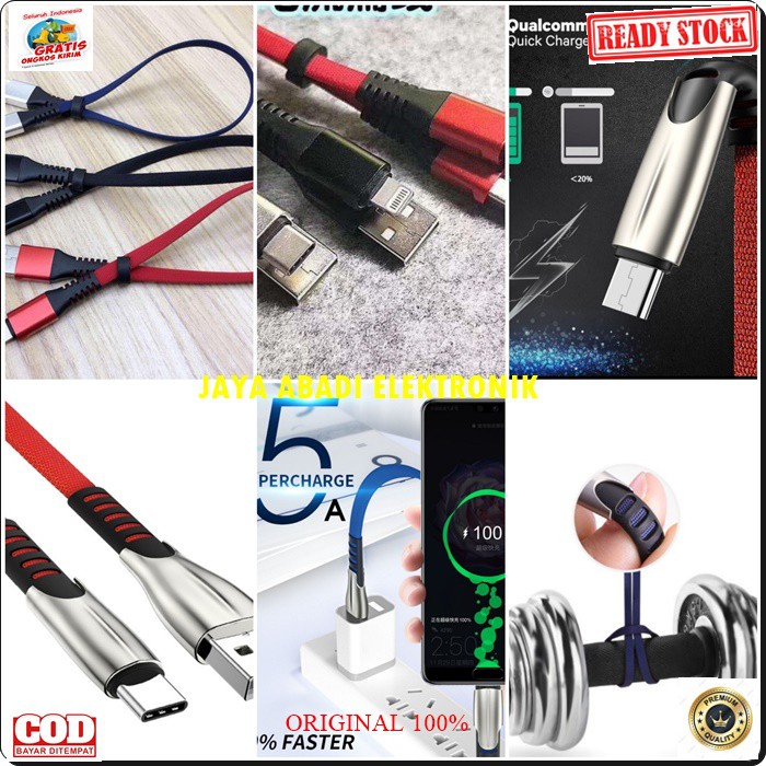 J359 KABEL DATA USB 5A 30 CM VOOC TIPE C TYPE SUPER FAST CHARGING CABLE CHARGER FLASH CAS CASAN HP HANDPHONE ANDROID ORIGINAL UNIVERSAL WIRED FASTER UPGRADE SUPER KUAT DAN AWET  BISA SEGALA GADGET YG MENGGUNAKAN TYPE C HARGA TERJANGKAU DAN BERKUALITAS