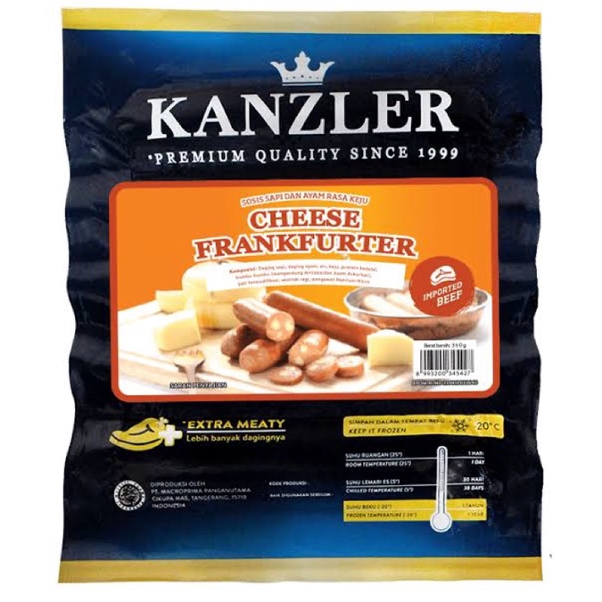 

kanzler sosis cheese keju frankfurter sausage 360gr