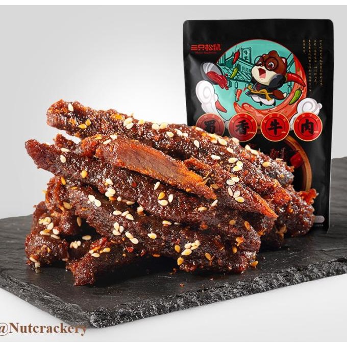 

Beef Jerky Dendeng Sapi Mala Pedas Gurih Import Three Squirrels