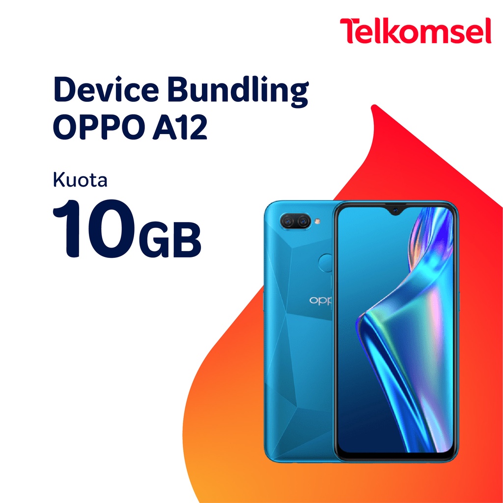 Telkomsel Paket Internet Merdeka + OPPO A12 (3GB+32GB