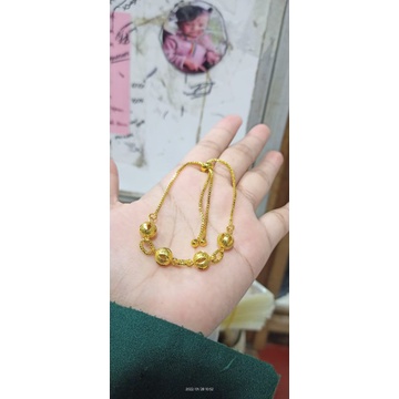 gelang serut emas muda kadar rendah berat 3,5 gram