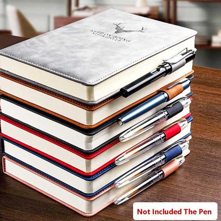 

(X5O2) ☆ Buku Catatan Kerja Notebooks Cover Kulit Jurnal PU Kertas A5 Hitam //Tidak@mahal