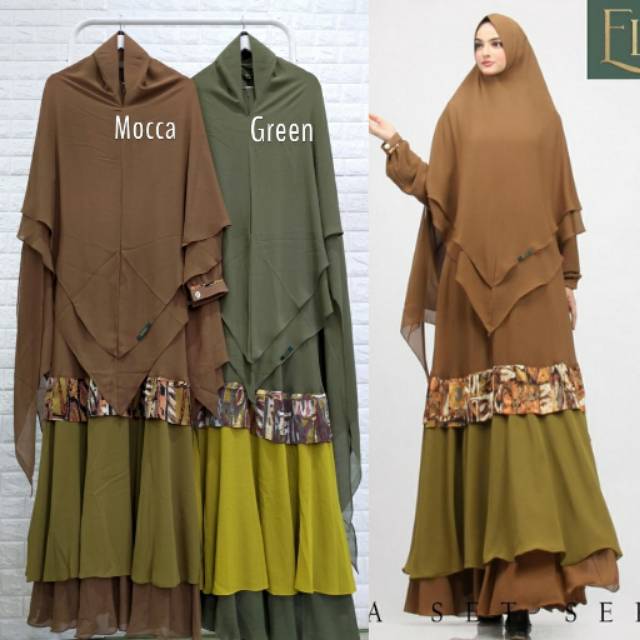 Afra set By Eldiaaz~ gamis original branded murah