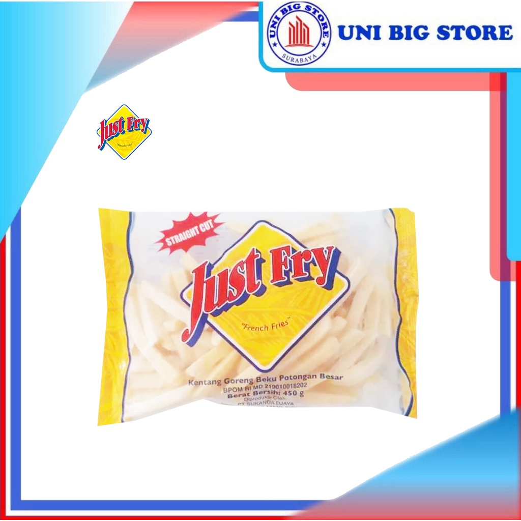 

Just Fry Straight Cut French Fries 450 gr Kentang Goreng JustFry 500