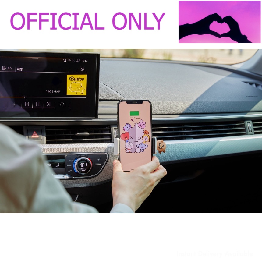 Image of OFFICIAL ONLY - BT21 FAST WIRELESS CAR CHARGER OFFICIAL FROM LINE FRIENDS #0