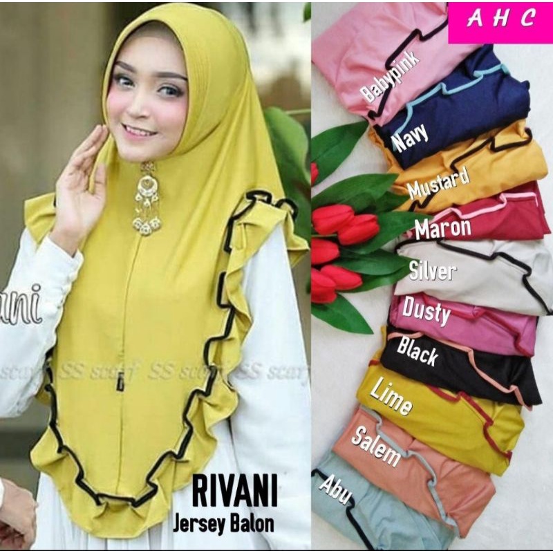 hijab instan wanita,hijab Jersey rivani,hijab wanita murah