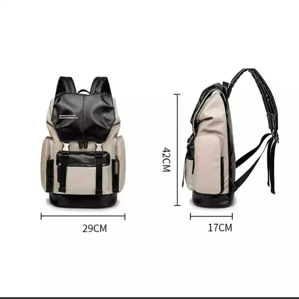 TTbag Klub New Arrival - Tas Ransel Kulit IAC Backpack Up to 15 inch - Tas Pria Tas Wanita Daypack