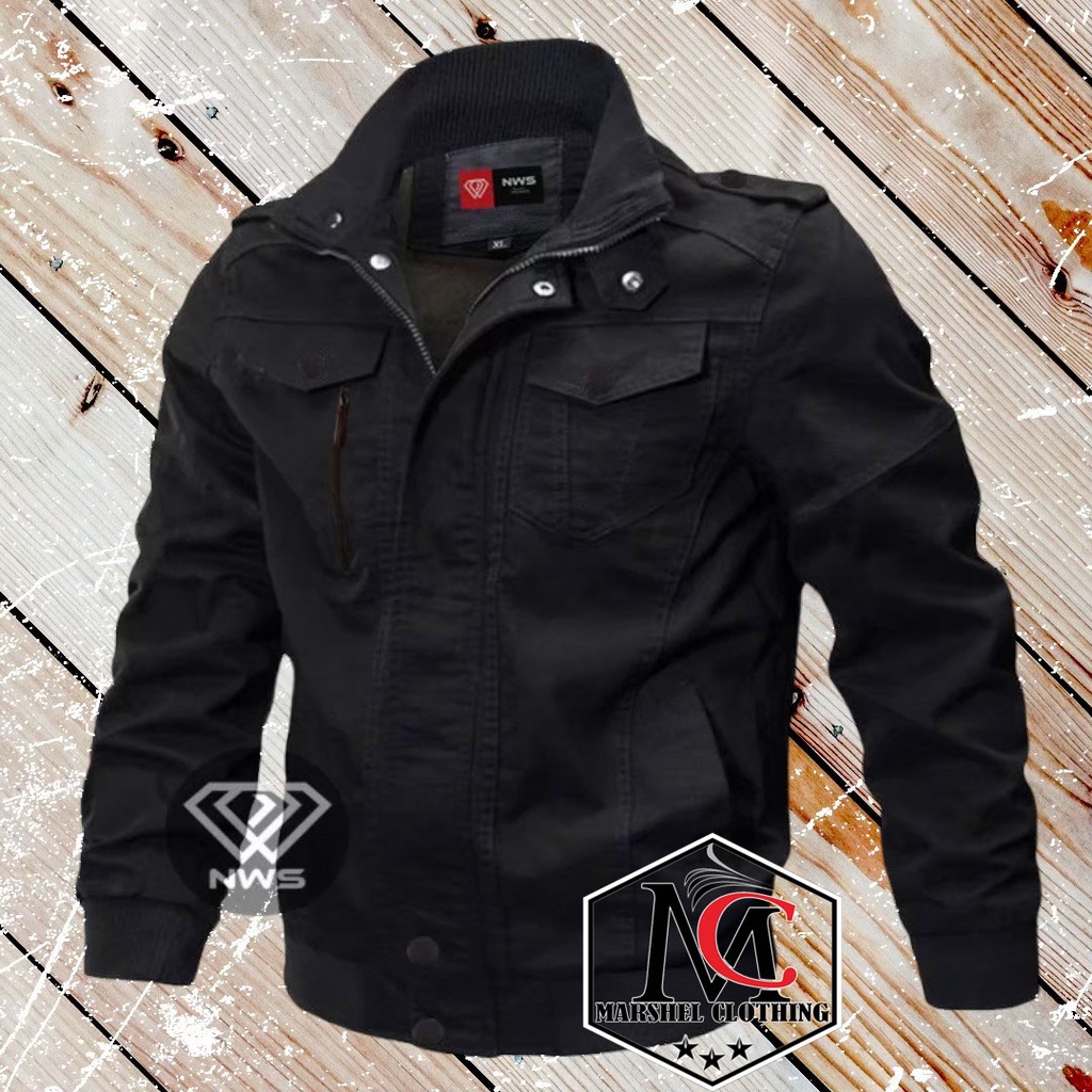 RCL - JAKET PRIA BOMBER MILITARY KLASIK NWS / Jaket Canvas Keren Pria | Jaket Canvas Greater Cowok