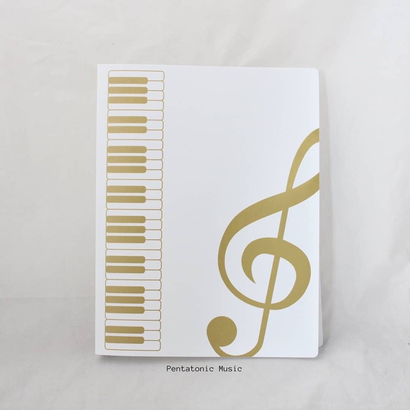 Map Partitur Musik Keyboard Clear Holder Tempat File Kertas Stationery Kado Hadiah Gift