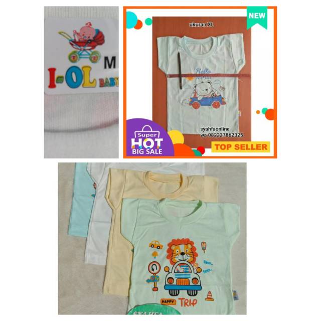Baju Atasan Oblong Anak Bayi I-OL Baby Size S,M,XL