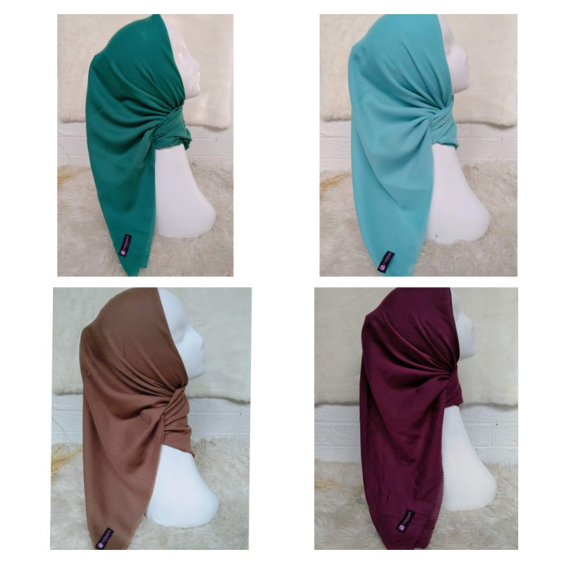 jilbab segi empat rabbani elzatta wearing klamby polops