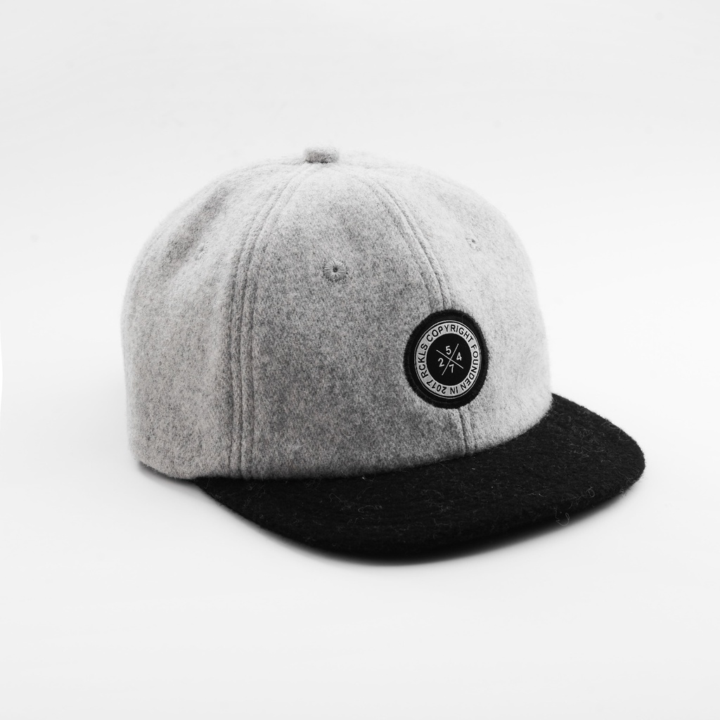 RCKLS. Polo Cap Snapback Black White Copyright Wool