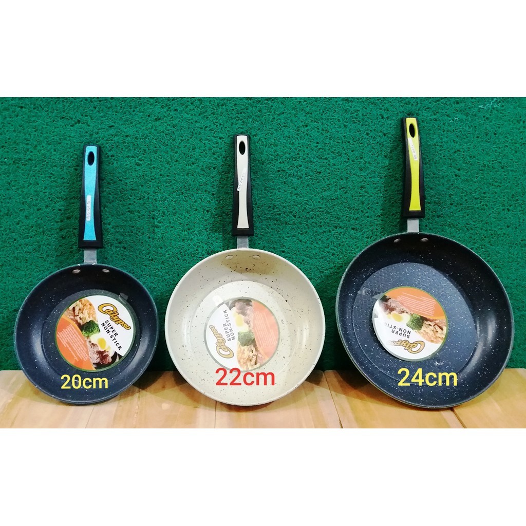 TEFLON CALYPSO WARNA 20CM 22CM 24CM FRY PAN WAJAN ANTI LENGKET