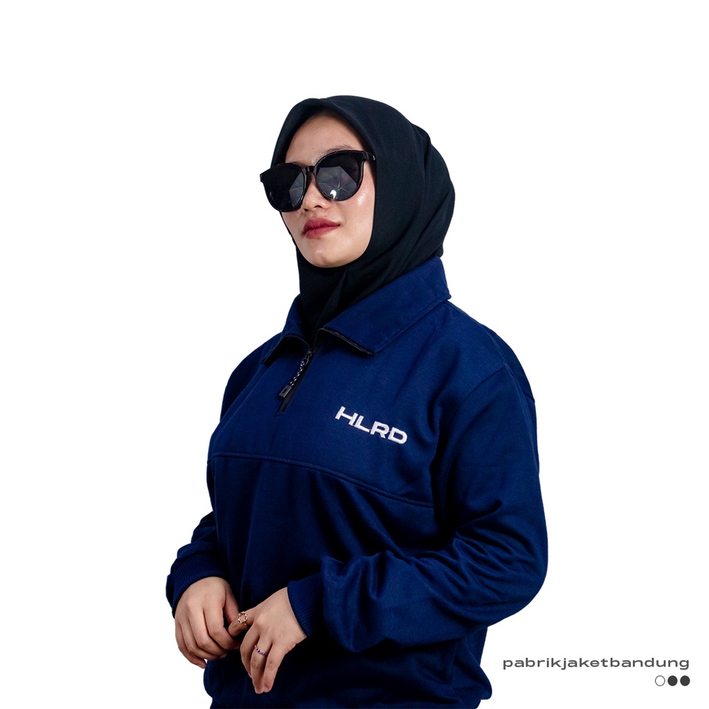 Holyrider Turtleneck Zipper  Mustard Blue Nevy II Sweater kerah tinggi trendy