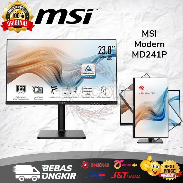 Monitor MSI Modern MD241P 24 Inch FHD IPS 75hz LED