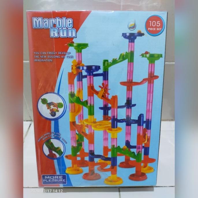 Marble Marbel Run Pipeline Toy Set 113 Pcs - Mainan Balap Kelereng