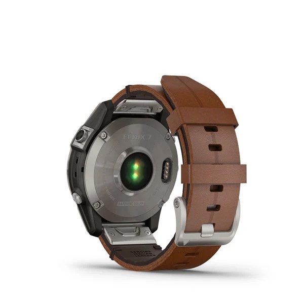 Garmin Fenix 7 Sapphire Solar Chestnut Leather Band - Garansi TAM 2 Tahun