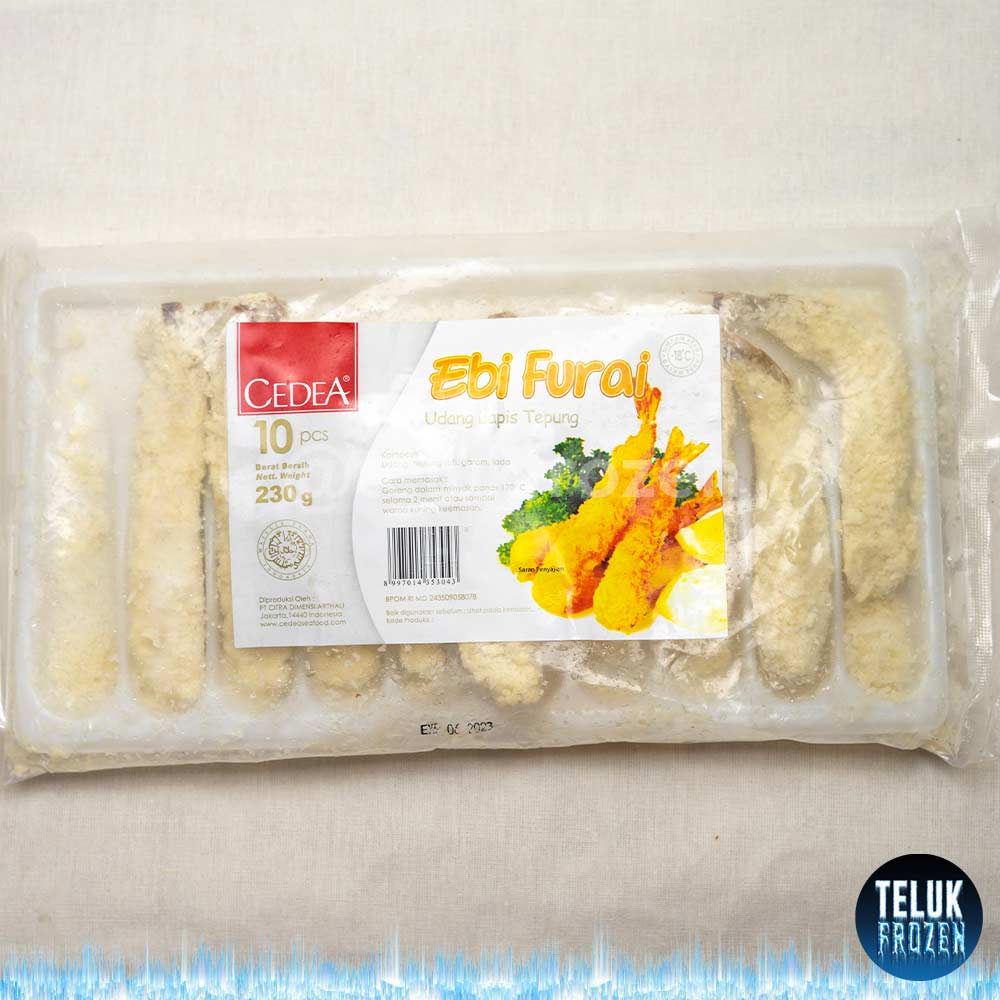 cedea ebi furai 230gr 230 gram isi 10 pcs tempura udang lapis tepung enak garing breaded shrimp hokb