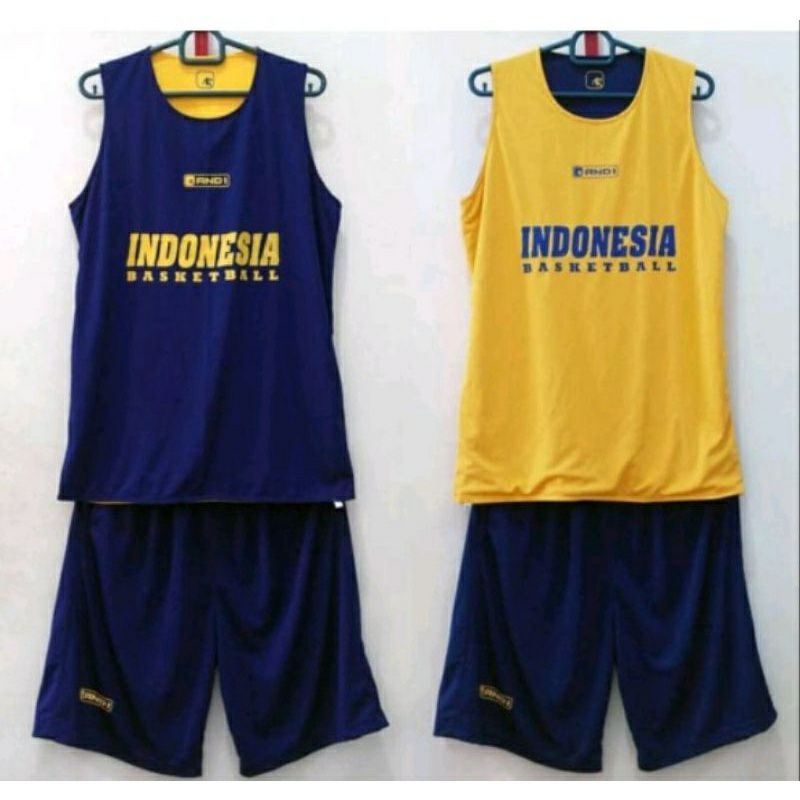 stelan basket / jersey basket indonesia and1 bolak-balik