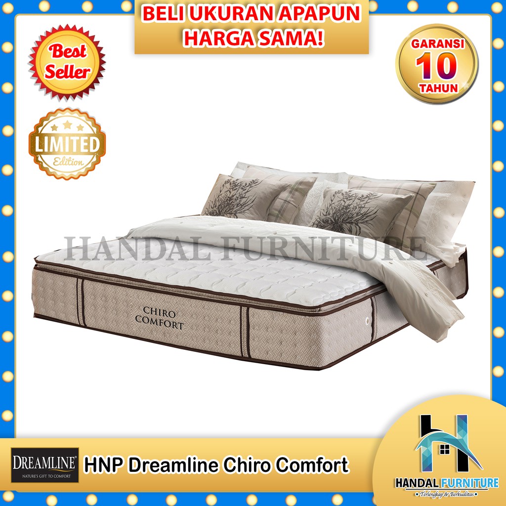 Hanya Kasur Spring Bed Pillow Top Dreamline Chiro Comfort Shopee