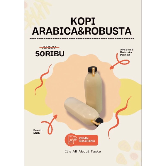 

(PROMO)Kopi Arabica Robusta 1liter Khusus Sameday Instan GARANSI UANG KEMBALI