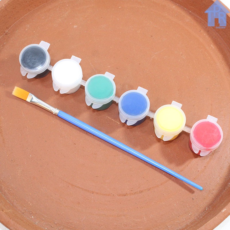 Cat Akrilik Untuk Prakarya Tanah Liat - 6warna x 5mL.
