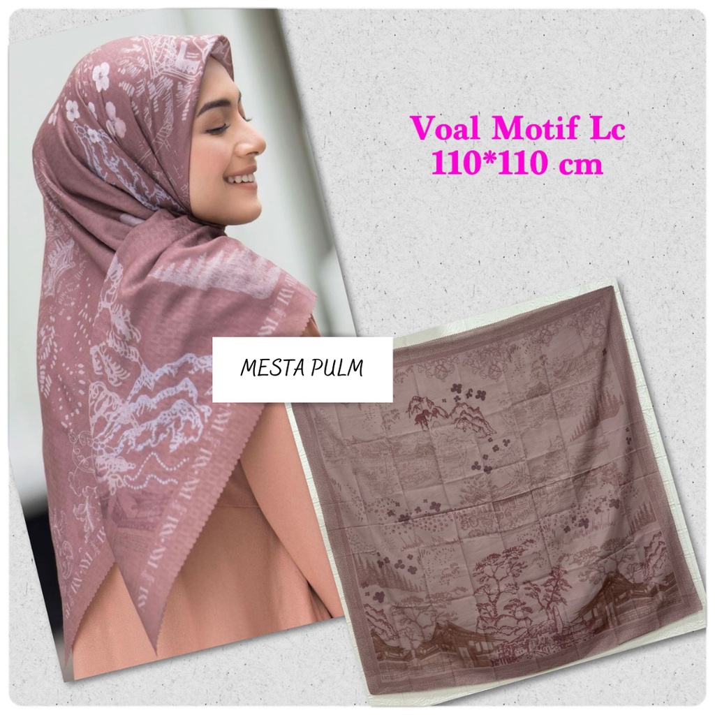 COD Jilbab Denay KW Motif Mesta Pulm / Deenay KW Laser Cut Voal Premium Termurah