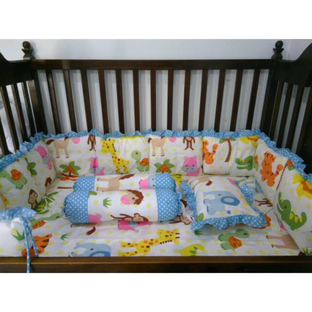 bumper box bayi (mins bed cover) isi bumper tidak bisa di lepas dari sarung nya