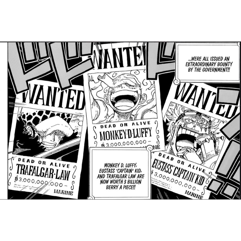 COD Poster Anime One Piece - Bounty WANTED Character Mugiwara After Wano War