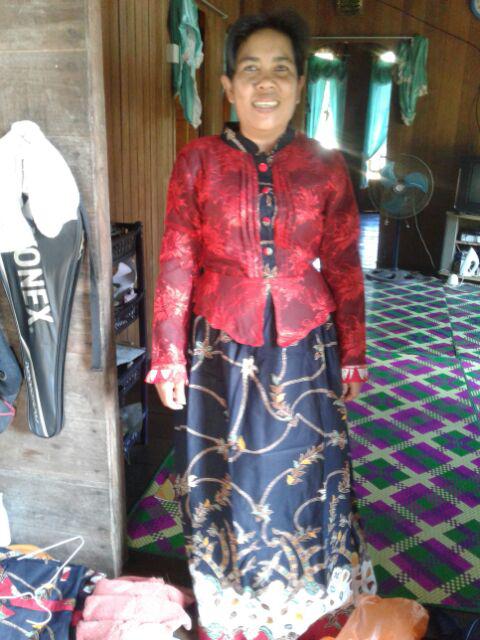 Qnunbatik Batik Keluarga/family Gamis Muslim Adelia Madura Hitam