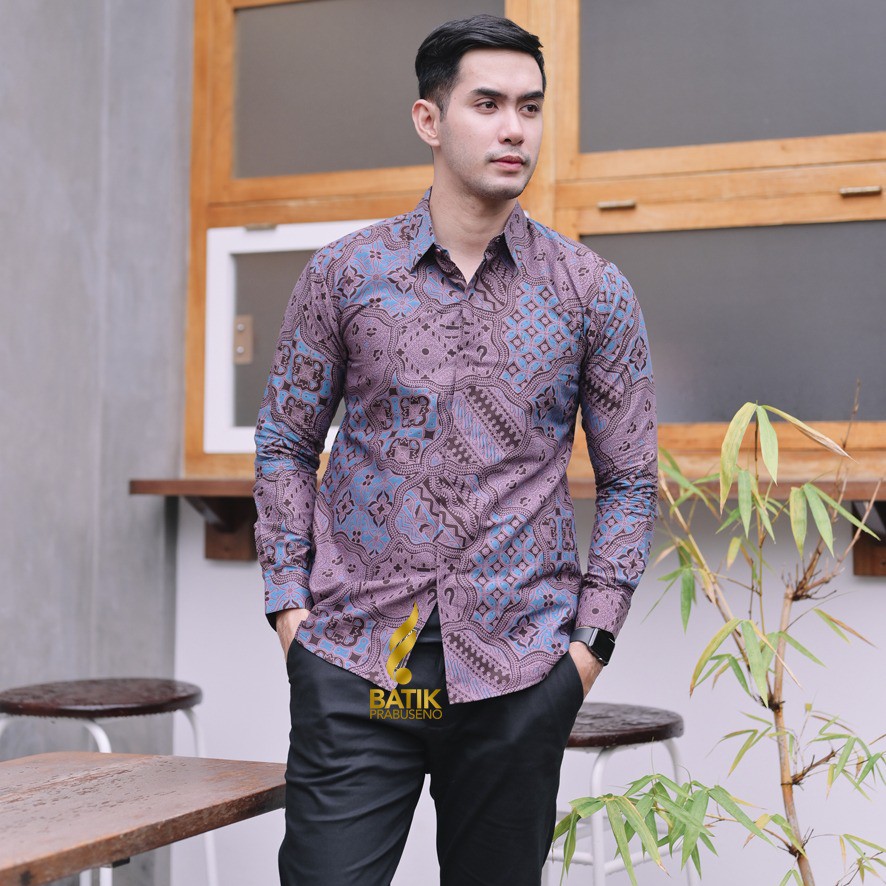 JAGADMUDA KEMEJA BATIK PRIA LENGAN PANJANG SLIMFIT ORIGINAL PRABUSENO ASLI FULL FURING KATUN PRINTIN